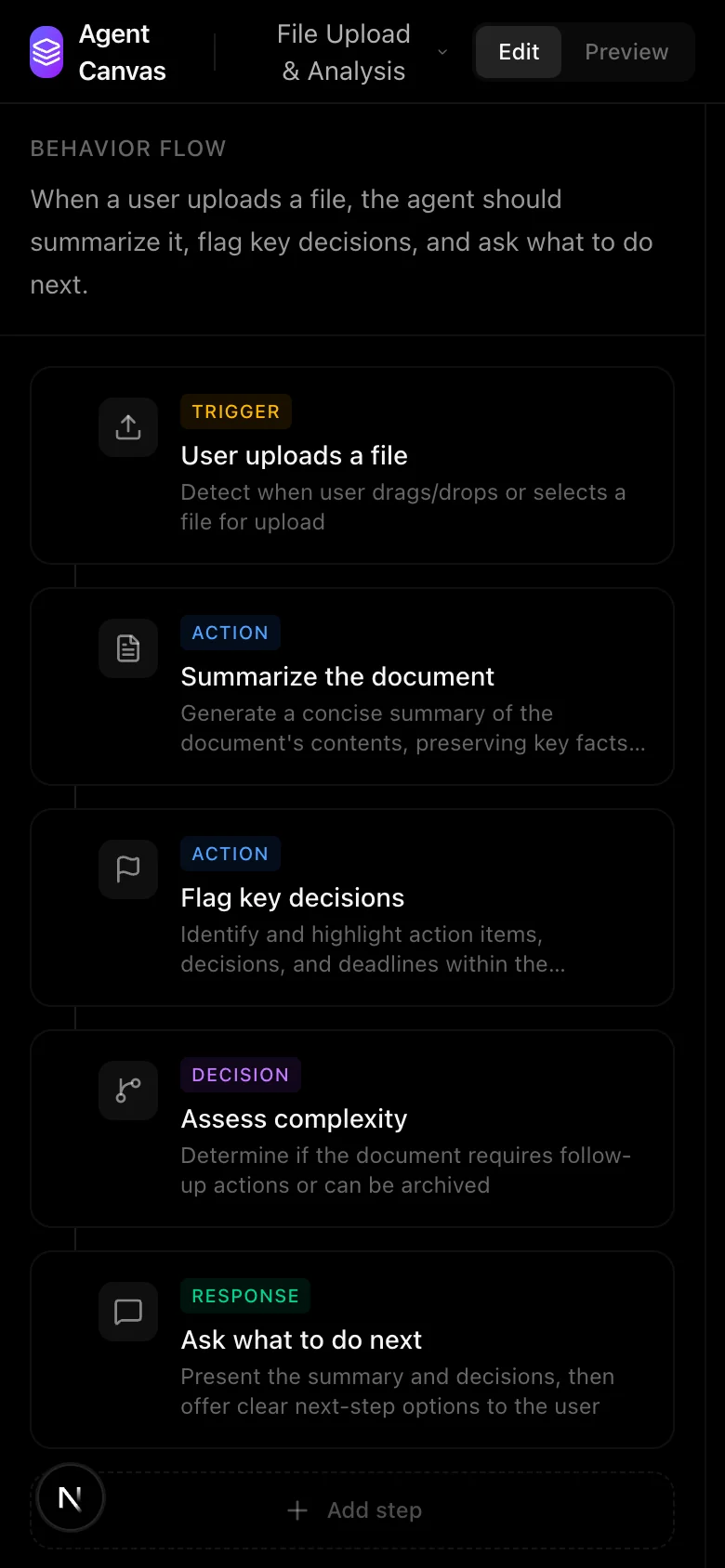Agent Canvas: Home page on mobile